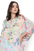 Euphoria Print High-Low Embroidered Kaftan With Jogger Pant